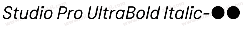 Studio Pro UltraBold Italic字体转换